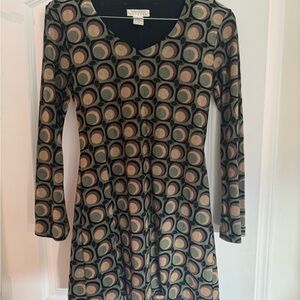 Express Geometric Mini Dress - Black, Green, Tan